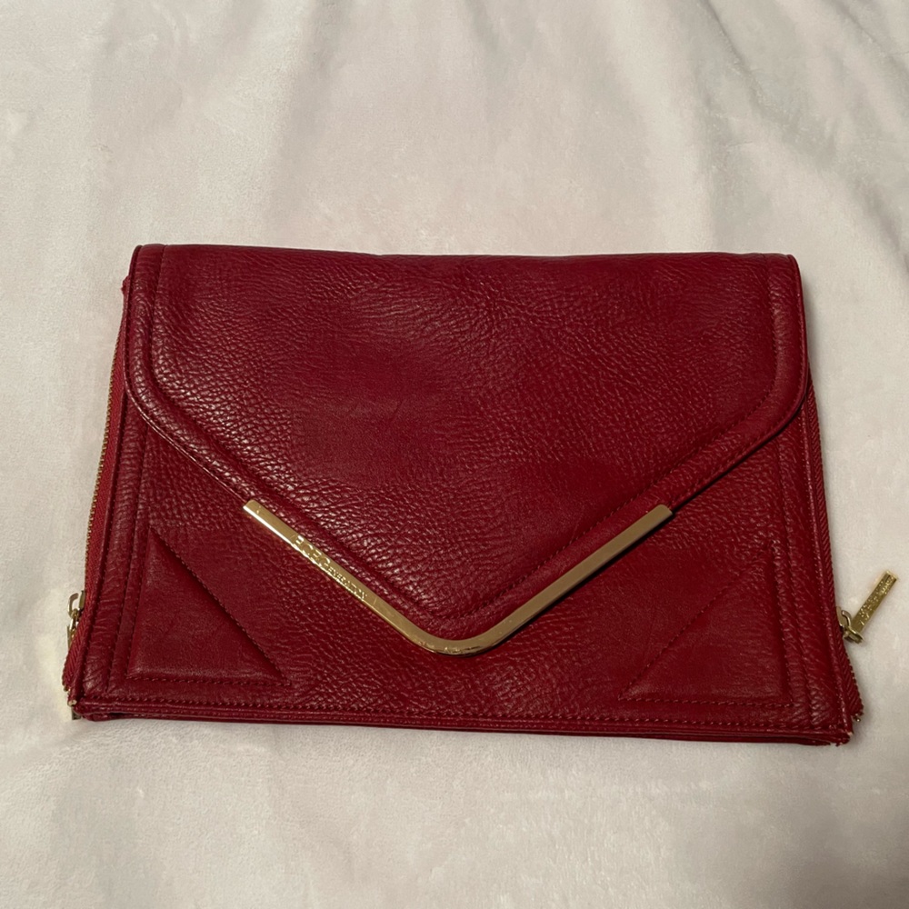 BCBGeneration Burgundy Envelope Clutch